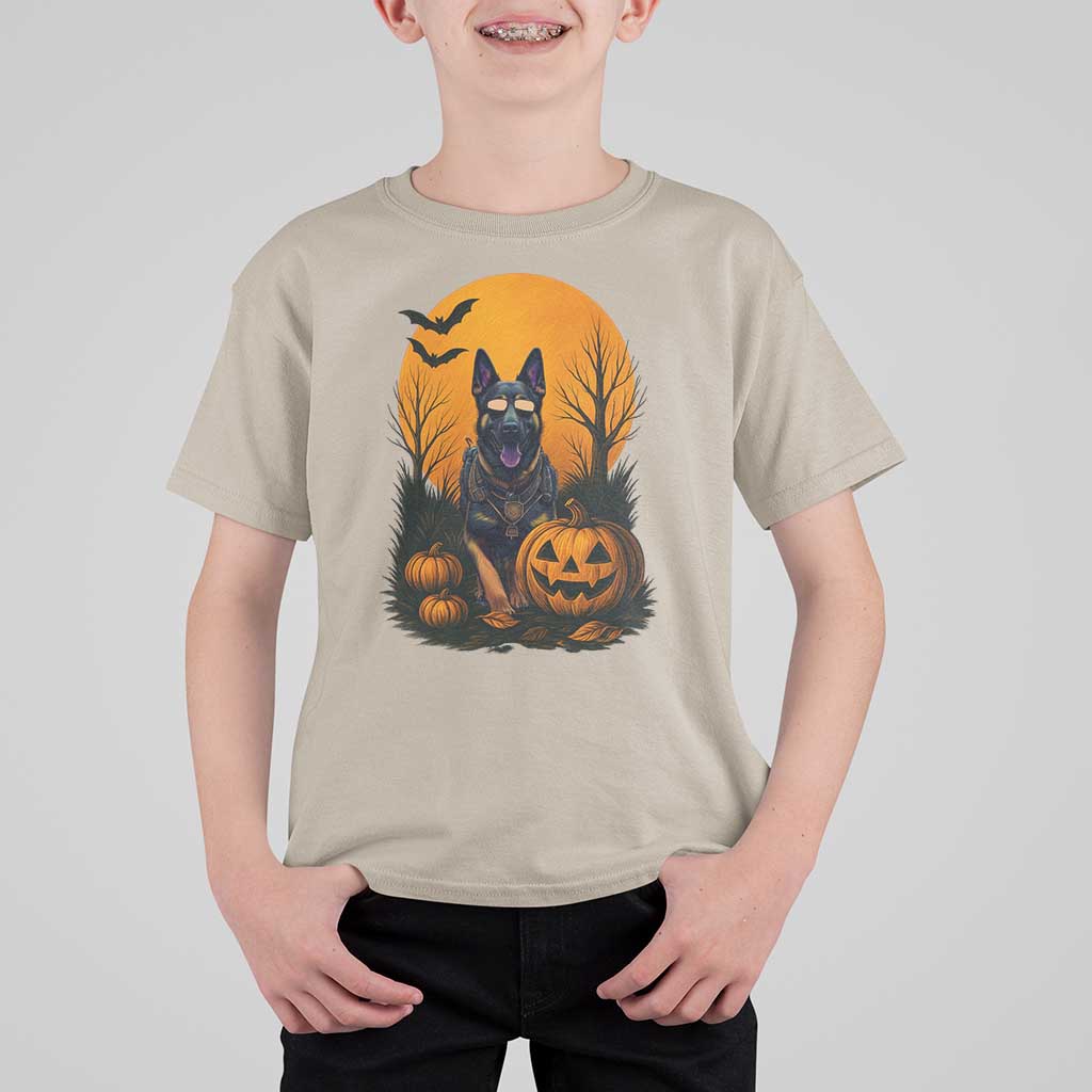 Cool German Shepherd Police Dog Celebrate Halloween T Shirt For Kid - Wonder Print Shop