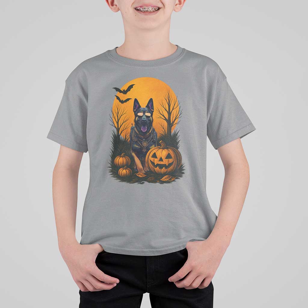 Cool German Shepherd Police Dog Celebrate Halloween T Shirt For Kid - Wonder Print Shop