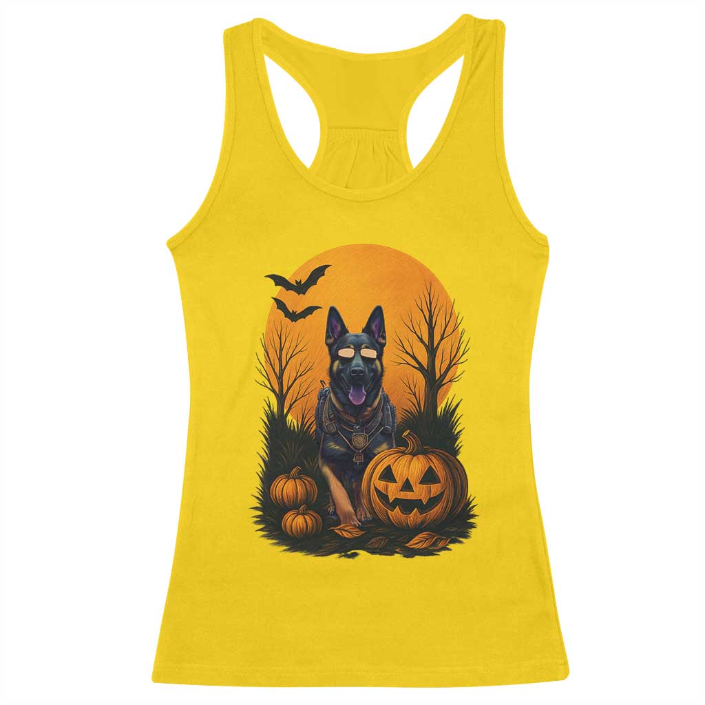 Cool German Shepherd Police Dog Celebrate Halloween Racerback Tank Top - Wonder Print Shop