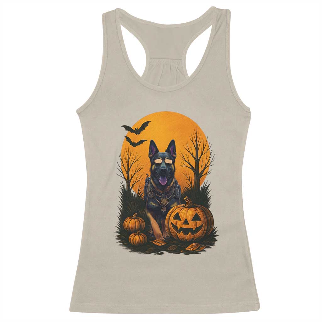 Cool German Shepherd Police Dog Celebrate Halloween Racerback Tank Top - Wonder Print Shop