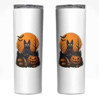 Cool German Shepherd Police Dog Celebrate Halloween Skinny Tumbler