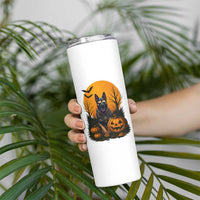 Cool German Shepherd Police Dog Celebrate Halloween Skinny Tumbler
