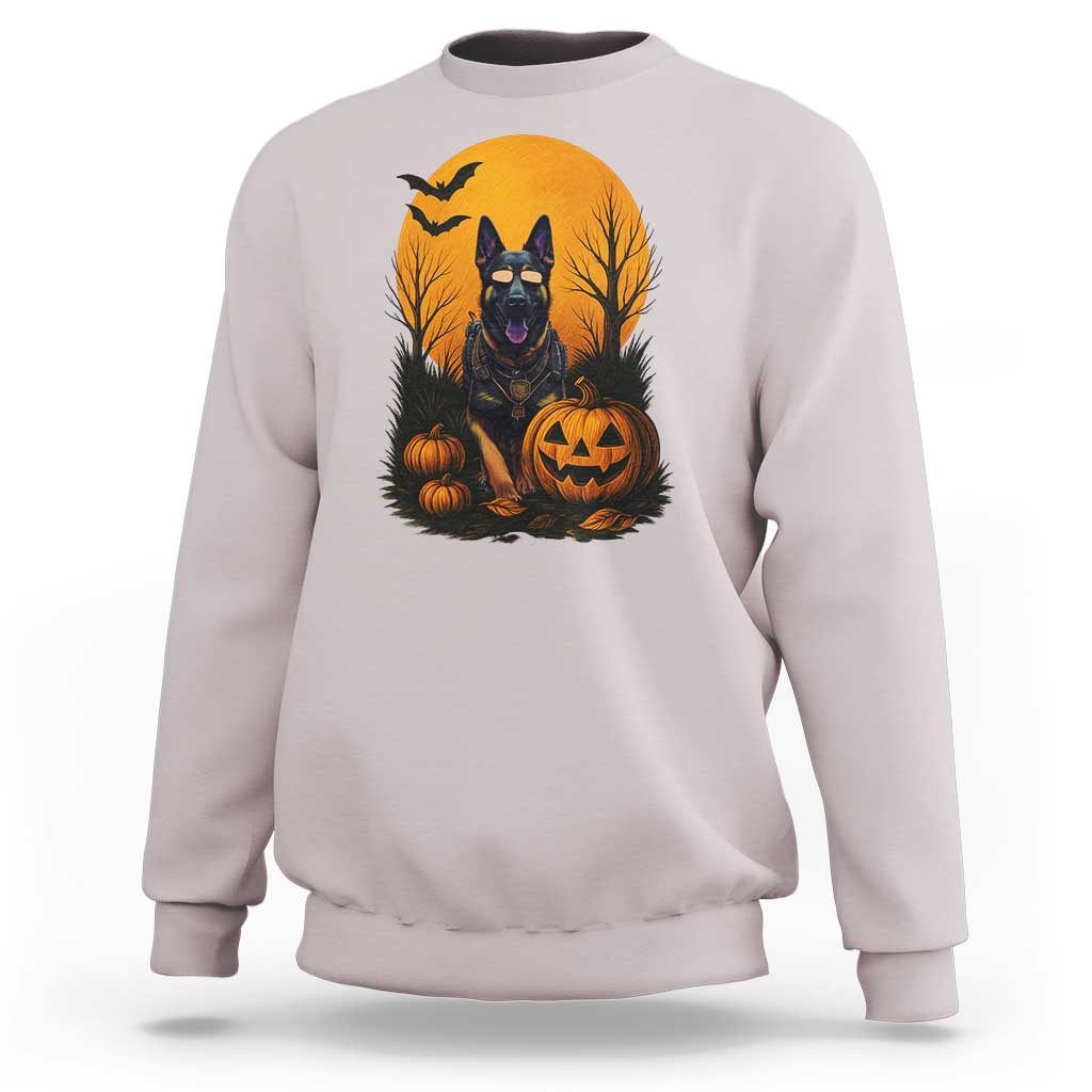 Cool German Shepherd Police Dog Celebrate Halloween Sweatshirt - Wonder Print Shop