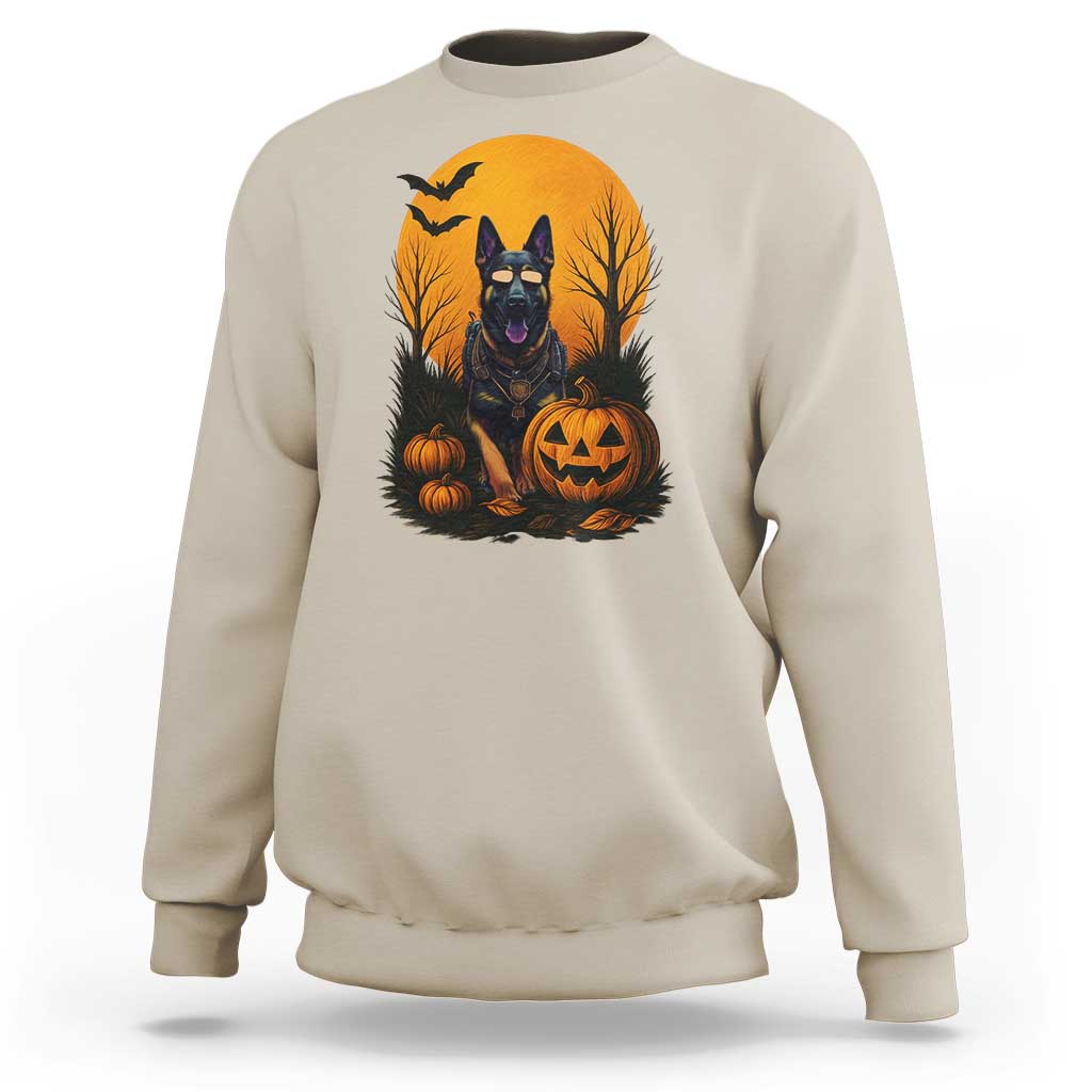 Cool German Shepherd Police Dog Celebrate Halloween Sweatshirt - Wonder Print Shop