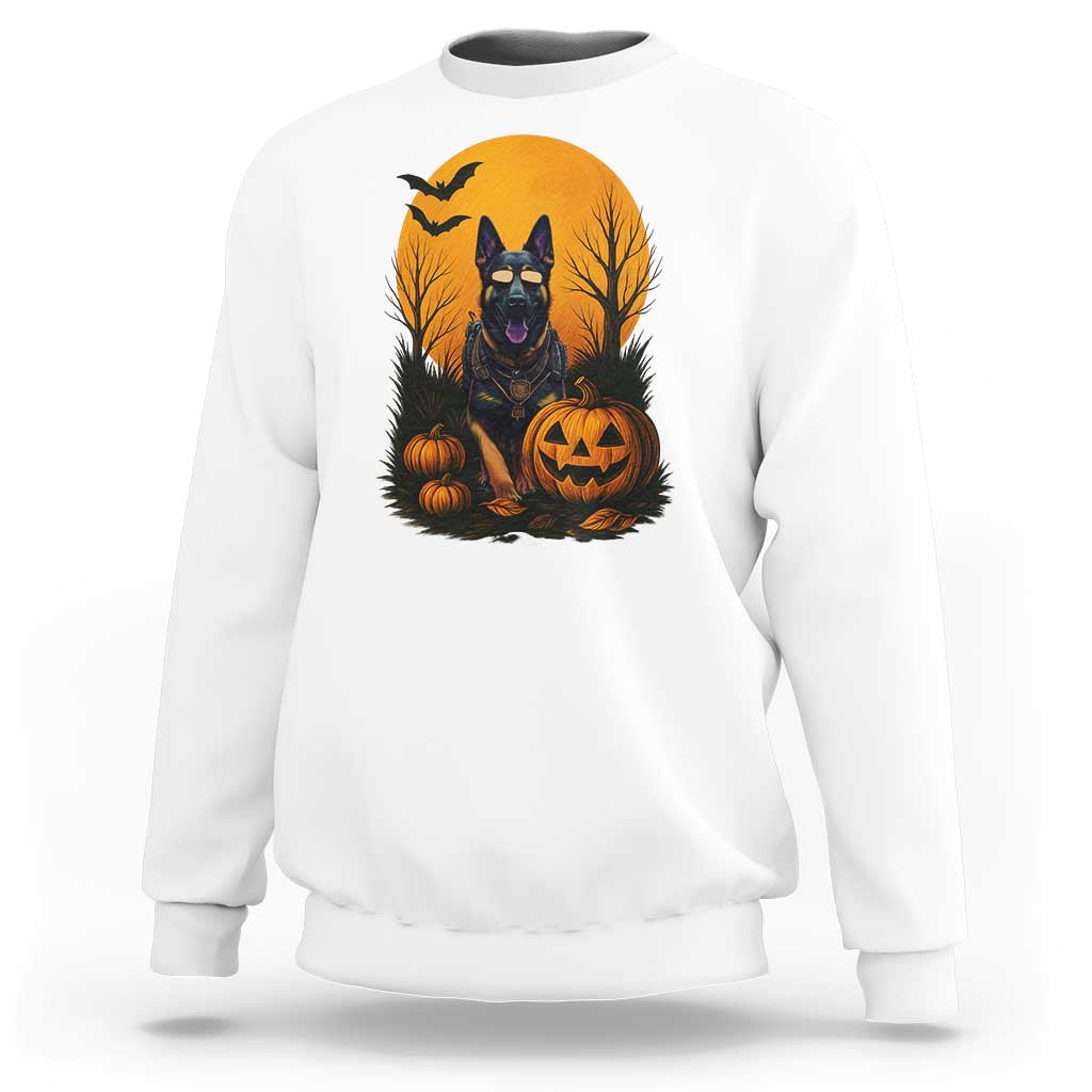 Cool German Shepherd Police Dog Celebrate Halloween Sweatshirt - Wonder Print Shop