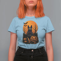 Cool German Shepherd Police Dog Celebrate Halloween T Shirt For Women - Wonder Print Shop