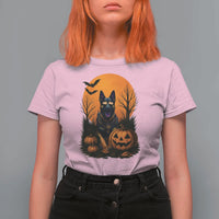 Cool German Shepherd Police Dog Celebrate Halloween T Shirt For Women - Wonder Print Shop