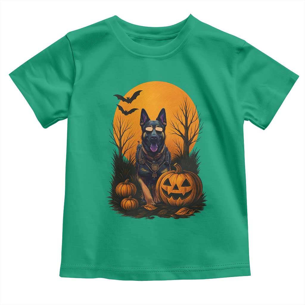 Cool German Shepherd Police Dog Celebrate Halloween Toddler T Shirt - Wonder Print Shop