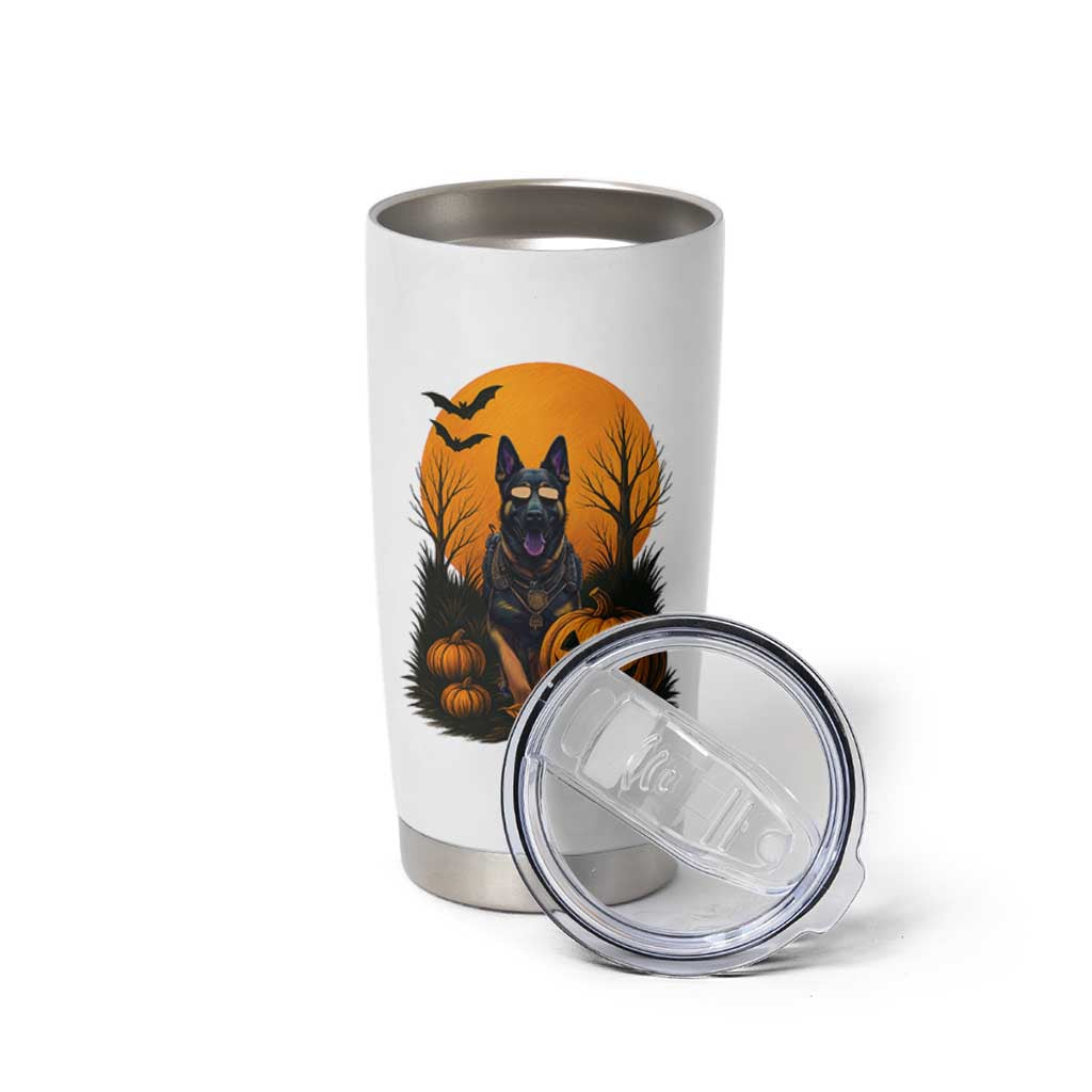 Cool German Shepherd Police Dog Celebrate Halloween Tumbler Cup