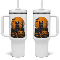 Cool German Shepherd Police Dog Celebrate Halloween Tumbler With Handle