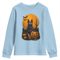 Cool German Shepherd Police Dog Celebrate Halloween Youth Sweatshirt - Wonder Print Shop