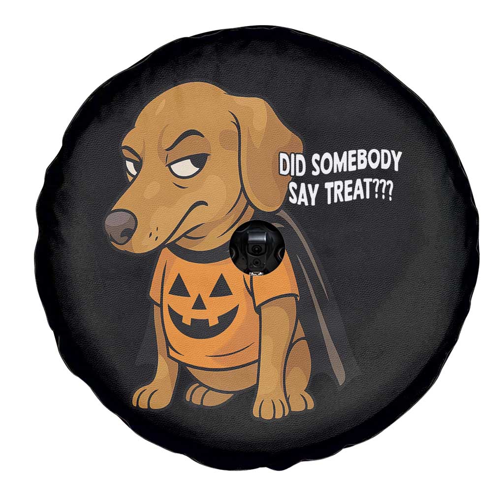 Halloween Dachshund Dog Spare Tire Cover Did Somebody Say Treat Meme - Wonder Print Shop