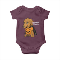 Halloween Dachshund Dog Baby Onesie Did Somebody Say Treat Meme - Wonder Print Shop