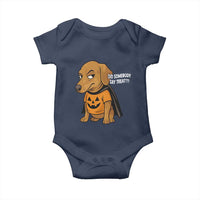 Halloween Dachshund Dog Baby Onesie Did Somebody Say Treat Meme - Wonder Print Shop