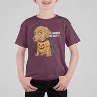 Halloween Dachshund Dog T Shirt For Kid Did Somebody Say Treat Meme - Wonder Print Shop