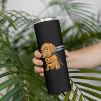 Halloween Dachshund Dog Skinny Tumbler Did Somebody Say Treat Meme