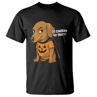 Halloween Dachshund Dog T Shirt Did Somebody Say Treat Meme - Wonder Print Shop