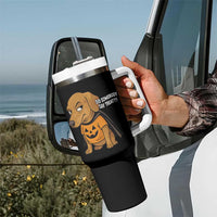 Halloween Dachshund Dog Tumbler With Handle Did Somebody Say Treat Meme