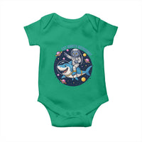 Funny Space Cat Wants Astronaut Baby Onesie Sharks Sci fi Fan Universe - Wonder Print Shop