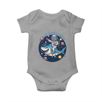 Funny Space Cat Wants Astronaut Baby Onesie Sharks Sci fi Fan Universe - Wonder Print Shop
