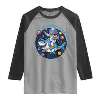 Funny Space Cat Wants Astronaut Raglan Shirt Sharks Sci fi Fan Universe - Wonder Print Shop