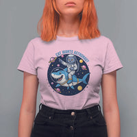 Funny Space Cat Wants Astronaut T Shirt For Women Sharks Sci fi Fan Universe - Wonder Print Shop