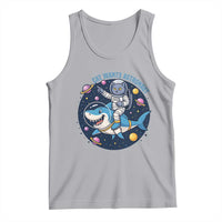 Funny Space Cat Wants Astronaut Tank Top Sharks Sci fi Fan Universe - Wonder Print Shop