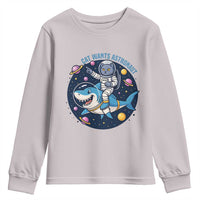 Funny Space Cat Wants Astronaut Youth Sweatshirt Sharks Sci fi Fan Universe - Wonder Print Shop