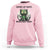 Funny Zombie Cat Wants Brains Right Meow Sweatshirt Halloween Zombie Kitten - Wonder Print Shop