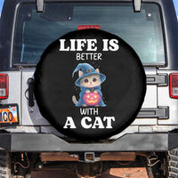Halloween Kitty Spare Tire Cover Cute Life Is Better With A Cat - Wonder Print Shop