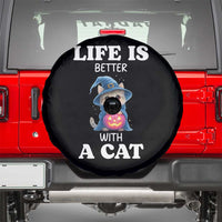 Halloween Kitty Spare Tire Cover Cute Life Is Better With A Cat - Wonder Print Shop