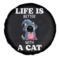 Halloween Kitty Spare Tire Cover Cute Life Is Better With A Cat - Wonder Print Shop