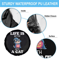 Halloween Kitty Spare Tire Cover Cute Life Is Better With A Cat - Wonder Print Shop