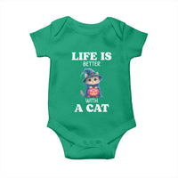 Halloween Kitty Baby Onesie Cute Life Is Better With A Cat - Wonder Print Shop