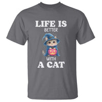 Halloween Kitty T Shirt Cute Life Is Better With A Cat - Wonder Print Shop