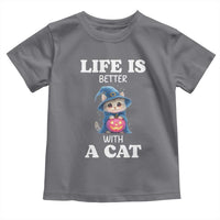 Halloween Kitty Toddler T Shirt Cute Life Is Better With A Cat - Wonder Print Shop