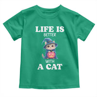 Halloween Kitty Toddler T Shirt Cute Life Is Better With A Cat - Wonder Print Shop