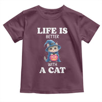 Halloween Kitty Toddler T Shirt Cute Life Is Better With A Cat - Wonder Print Shop