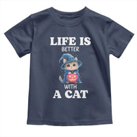Halloween Kitty Toddler T Shirt Cute Life Is Better With A Cat - Wonder Print Shop