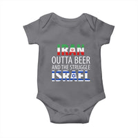 Funny Political Satire Baby Onesie Iran Outta Beer And The Struggle Israel