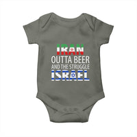Funny Political Satire Baby Onesie Iran Outta Beer And The Struggle Israel