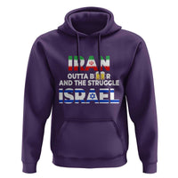 Funny Geopolitical Satire Iran Outta Beer Israel Struggle Hoodie