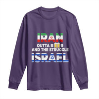 Funny Geopolitical Satire Iran Outta Beer Israel Struggle Long Sleeve Shirt
