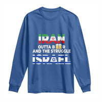 Funny Geopolitical Satire Iran Outta Beer Israel Struggle Long Sleeve Shirt