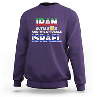 Funny Geopolitical Satire Iran Outta Beer Israel Struggle Sweatshirt