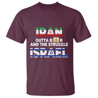 Funny Geopolitical Satire Iran Outta Beer Israel Struggle T Shirt