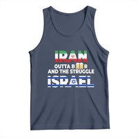 Funny Geopolitical Satire Iran Outta Beer Israel Struggle Tank Top