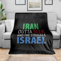 Iran And Israel Political Satire Throw Blanket The Great Beer Struggle