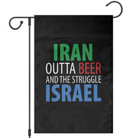 Iran And Israel Political Satire Garden Flag The Great Beer Struggle