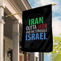 Iran And Israel Political Satire Garden Flag The Great Beer Struggle